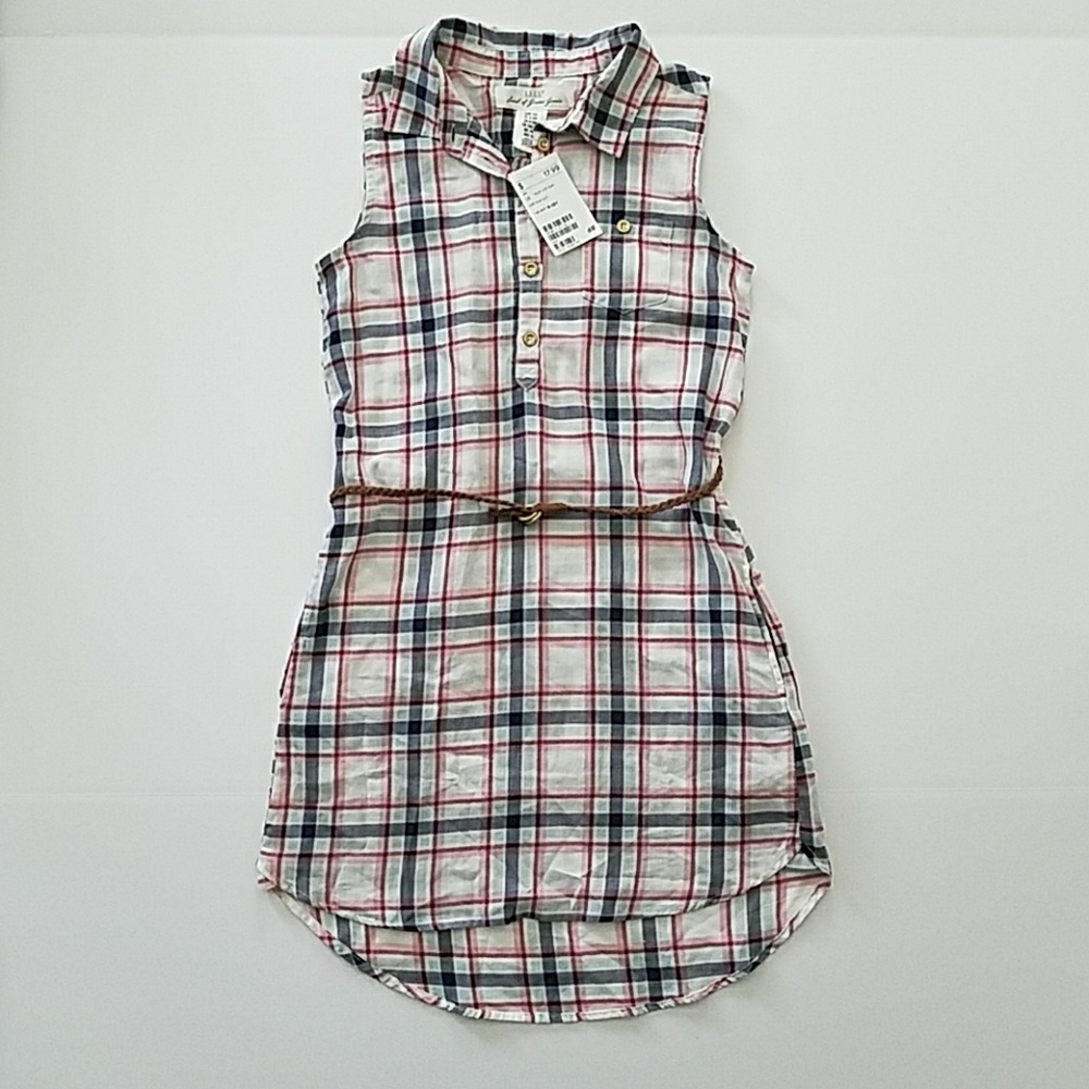 NWT H&M Plaid Sleeveless Dress (Size 9-10Y)